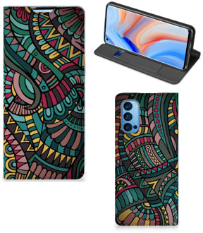 B2Ctelecom Telefoontasje OPPO Reno4 Pro 5G Smart Cover Aztec