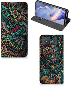 B2Ctelecom Telefoontasje OPPO Reno4 Z 5G Smart Cover Aztec