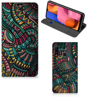 B2Ctelecom Telefoontasje Samsung Galaxy A20s Smart Cover Aztec