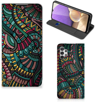 B2Ctelecom Telefoontasje Samsung Galaxy A32 5G Smart Cover Aztec