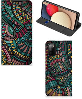 B2Ctelecom Telefoontasje Samsung Galaxy M02s | A02s Smart Cover Aztec