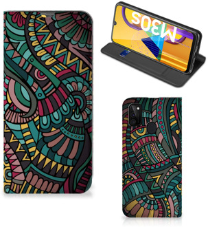 B2Ctelecom Telefoontasje Samsung Galaxy M21 Smart Cover Aztec