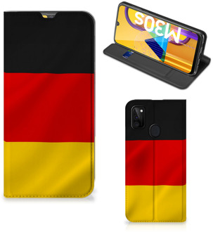 B2Ctelecom Telefoontasje Samsung Galaxy M21 Smartphone Hoesje Duitse Vlag