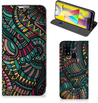 B2Ctelecom Telefoontasje Samsung Galaxy M31 Smart Cover Aztec