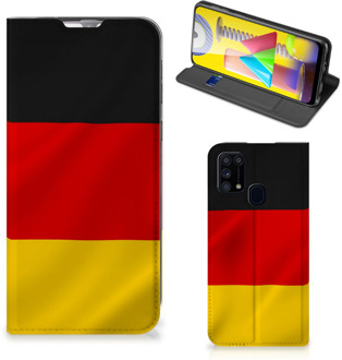 B2Ctelecom Telefoontasje Samsung Galaxy M31 Smartphone Hoesje Duitse Vlag