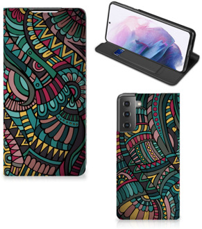 B2Ctelecom Telefoontasje Samsung Galaxy S21 Plus Smart Cover Aztec