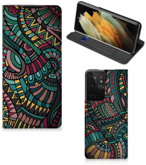 B2Ctelecom Telefoontasje Samsung Galaxy S21 Ultra Smart Cover Aztec