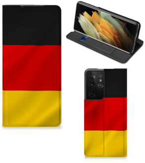 B2Ctelecom Telefoontasje Samsung Galaxy S21 Ultra Smartphone Hoesje Duitse Vlag