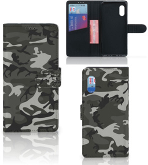 B2Ctelecom Telefoontasje Samsung Xcover Pro Telefoon Hoesje Cadeau voor hem Army Light