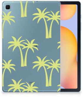 B2Ctelecom TPU Backcase Samsung Galaxy Tab S6 Lite Beschermhoes Palmtrees met transparant zijkanten