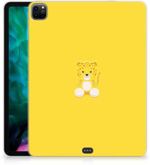 B2Ctelecom TPU Backcover iPad Pro 12.9 (2020) | iPad Pro 12.9 (2021) Hoesje met naam Baby Leopard met transparant zijkanten