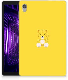 B2Ctelecom TPU Backcover Lenovo Tab M10 HD (2de generatie) Hoesje met naam Baby Leopard met transparant zijkanten