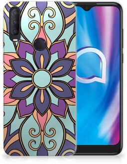 B2Ctelecom TPU Bumper Alcatel 1S (2020) Smartphone hoesje Paarse Bloem