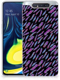 B2Ctelecom TPU bumper case Back Cover Samsung A80 Feathers Color