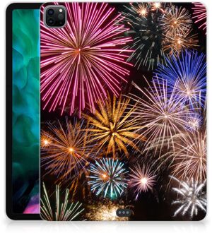 B2Ctelecom TPU Bumper Case iPad Pro 12.9 (2020) | iPad Pro 12.9 (2021) Tablet Hoesje Vuurwerk met transparant zijkanten