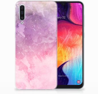 B2Ctelecom TPU Bumper Case Samsung A50 Hoesje Pink Purple Paint