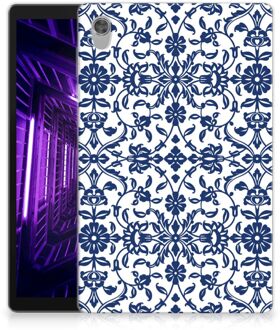 B2Ctelecom TPU Bumper Hoesje Lenovo Tab M10 HD (2de generatie) Cover Flower Blue met doorzichte zijkanten