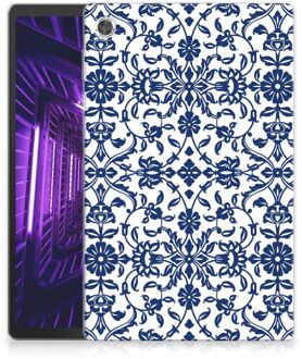 B2Ctelecom TPU Bumper Hoesje Lenovo Tab M10 Plus Cover Flower Blue met doorzichte zijkanten