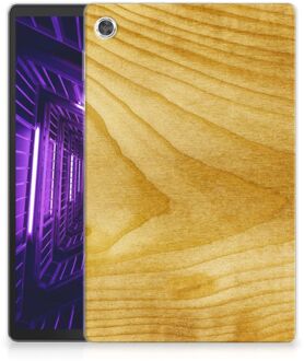 B2Ctelecom TPU Bumper Lenovo Tab M10 Plus Hoesje Licht Hout met doorzichte zijkanten