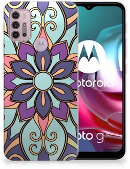 B2Ctelecom TPU Bumper Motorola Moto G30 | G10 Smartphone hoesje Paarse Bloem