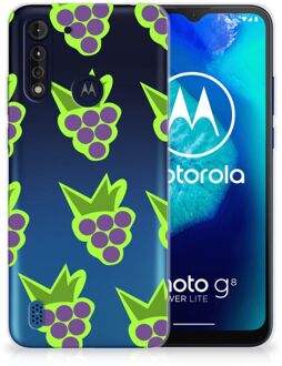 B2Ctelecom TPU Bumper Motorola Moto G8 Power Lite Smartphone Hoesje Doorzichtig Druiven