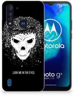 B2Ctelecom TPU Bumper Motorola Moto G8 Power Lite Smartphone hoesje Skull Hair