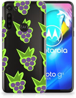 B2Ctelecom TPU Bumper Motorola Moto G8 Power Smartphone Hoesje Doorzichtig Druiven