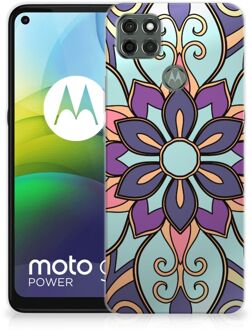 B2Ctelecom TPU Bumper Motorola Moto G9 Power Smartphone hoesje Paarse Bloem