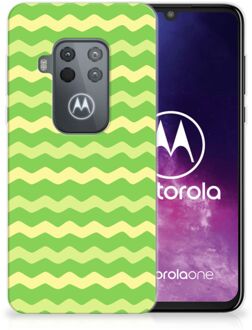 B2Ctelecom TPU bumper Motorola One Zoom Waves Green