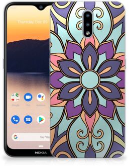 B2Ctelecom TPU Bumper Nokia 2.3 Smartphone hoesje Paarse Bloem