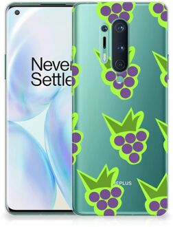 B2Ctelecom TPU Bumper OnePlus 8 Pro Smartphone Hoesje Doorzichtig Druiven