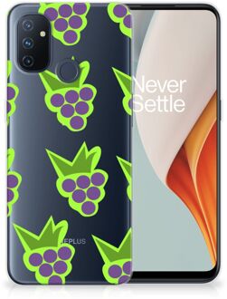 B2Ctelecom TPU Bumper OnePlus Nord N100 Smartphone Hoesje Doorzichtig Druiven