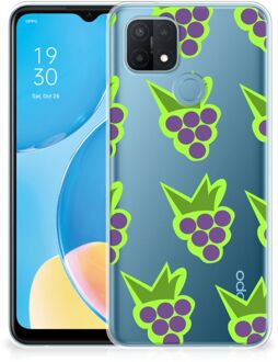 B2Ctelecom TPU Bumper OPPO A15 Smartphone Hoesje Doorzichtig Druiven