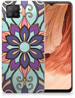 B2Ctelecom TPU Bumper OPPO A73 4G Smartphone hoesje Paarse Bloem