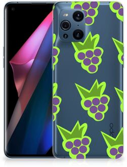 B2Ctelecom TPU Bumper OPPO Find X3 | X3 Pro Smartphone Hoesje Doorzichtig Druiven