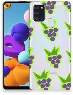 B2Ctelecom TPU Bumper Samsung Galaxy A21s Smartphone Hoesje Doorzichtig Druiven