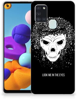 B2Ctelecom TPU Bumper Samsung Galaxy A21s Smartphone hoesje Skull Hair