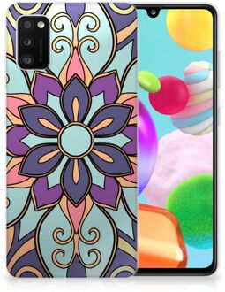 B2Ctelecom TPU Bumper Samsung Galaxy A41 Smartphone hoesje Paarse Bloem