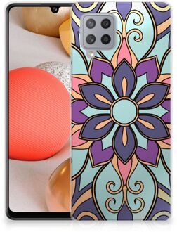 B2Ctelecom TPU Bumper Samsung Galaxy A42 Smartphone hoesje Paarse Bloem