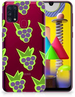 B2Ctelecom TPU Bumper Samsung Galaxy M31 Smartphone Hoesje Doorzichtig Druiven