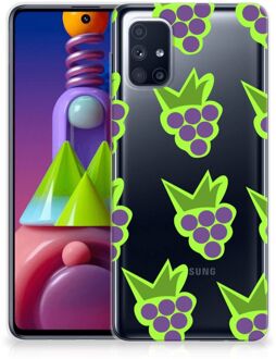 B2Ctelecom TPU Bumper Samsung Galaxy M51 Smartphone Hoesje Doorzichtig Druiven