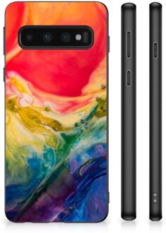 B2Ctelecom TPU Bumper Samsung Galaxy S10 GSM Hoesje met Zwarte rand Watercolor Dark