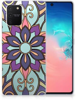 B2Ctelecom TPU Bumper Samsung Galaxy S10 Lite Smartphone hoesje Paarse Bloem