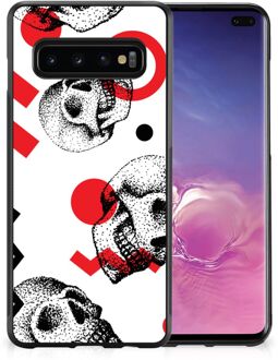 B2Ctelecom TPU Bumper Samsung Galaxy S10+ GSM Hoesje met Zwarte rand Skull Red