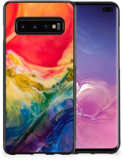 B2Ctelecom TPU Bumper Samsung Galaxy S10+ GSM Hoesje met Zwarte rand Watercolor Dark