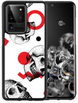 B2Ctelecom TPU Bumper Samsung Galaxy S20 Ultra GSM Hoesje met Zwarte rand Skull Red