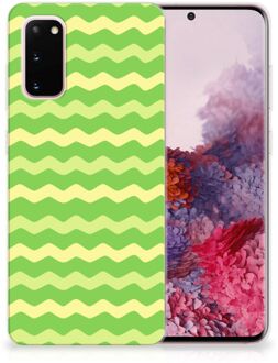 B2Ctelecom TPU bumper Samsung Galaxy S20 Waves Green