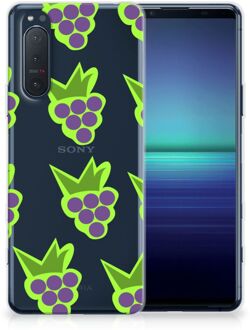 B2Ctelecom TPU Bumper Sony Xperia 5II Smartphone Hoesje Doorzichtig Druiven