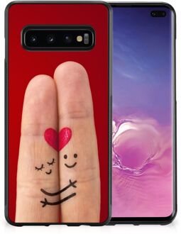 B2Ctelecom TPU Bumper Super als Valentijnscadeau Samsung Galaxy S10+ GSM Hoesje met Zwarte rand Liefde