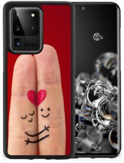 B2Ctelecom TPU Bumper Super als Valentijnscadeau Samsung Galaxy S20 Ultra GSM Hoesje met Zwarte rand Liefde